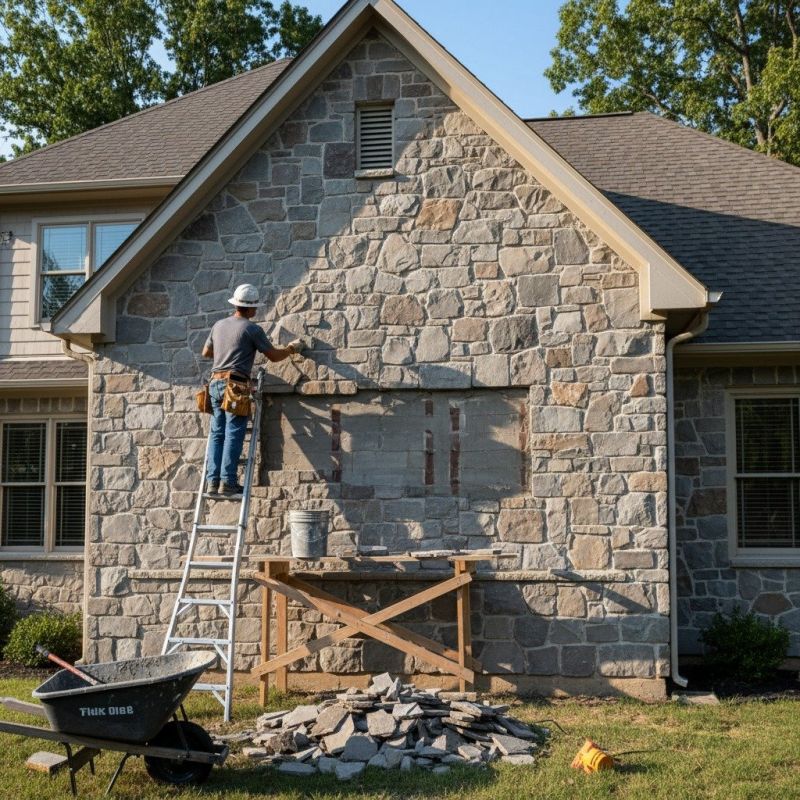 Stone Wall Installation