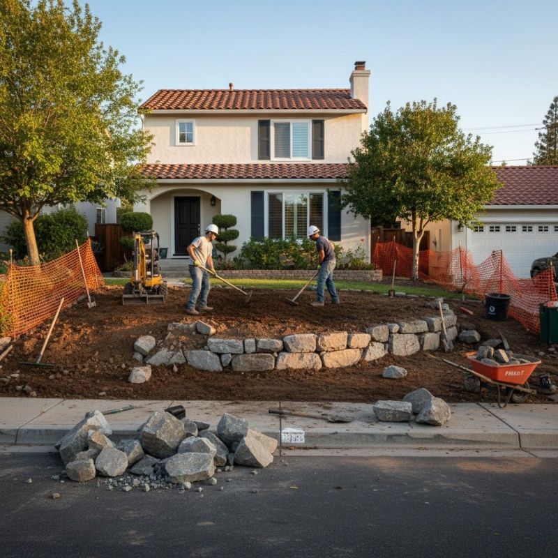 Stone Wall Installation