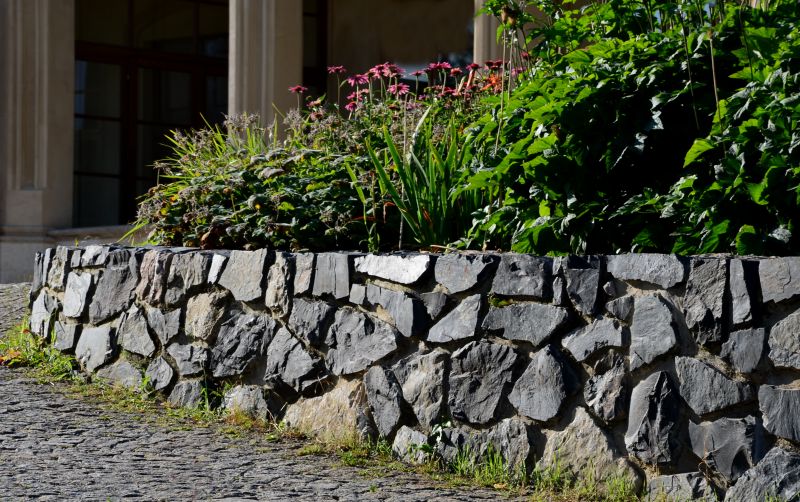 Spring Stone Wall Installation